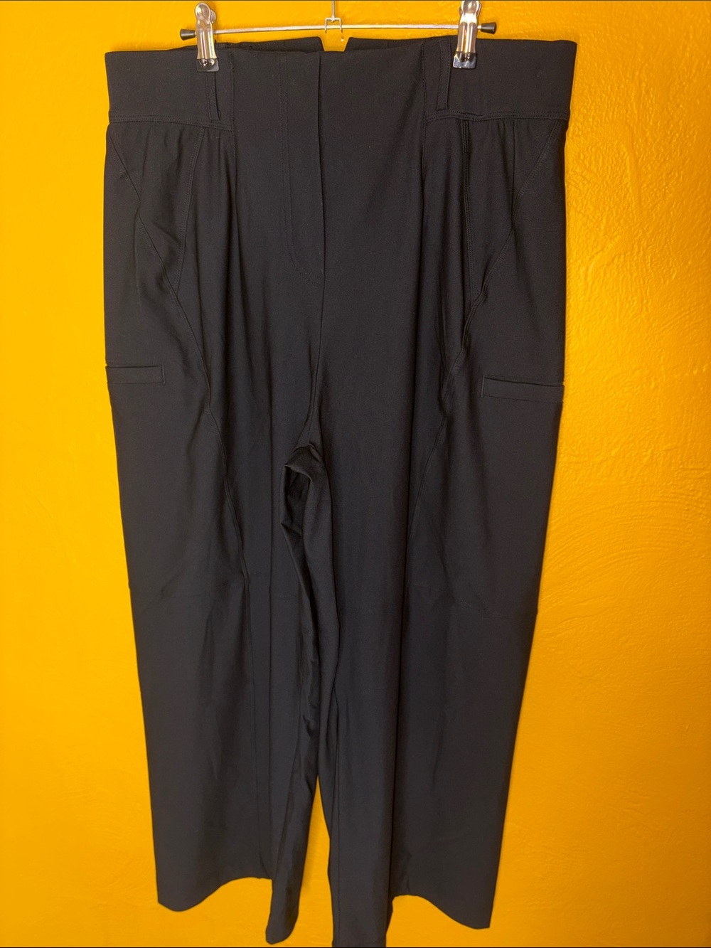 HALARA Flex Work Black Wide-Leg High-Waist Pants NWT XL Reg No Pockets Pull On